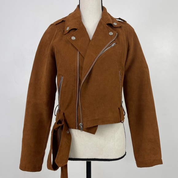 Charlotte Russe Jackets & Blazers - Pre-loved Faux Suede Charlotte Russe Small Jacket- Rust Color